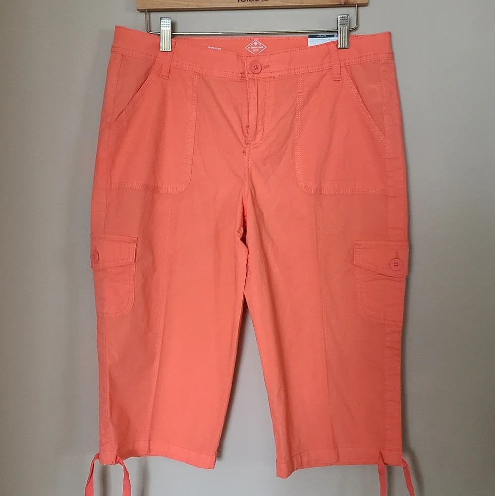 NWT St.John's bay women's capri Pants crop sz 10P - Picture 2 of 10
